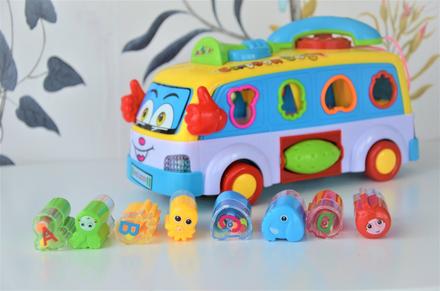 Hudobná hračka-autobus s vkladačkami,