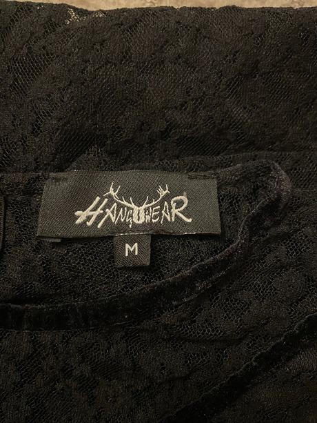 Čierny čipkovaný body top, hangwear, m