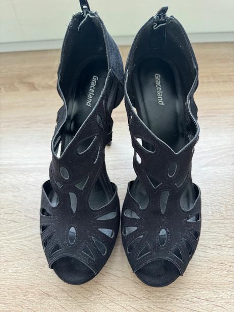 Čierne topánky na opatku, deichmann,38