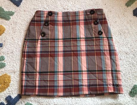 Farebná károvaná sukňa tommy hilfiger, s/36, tommy hilfiger,s