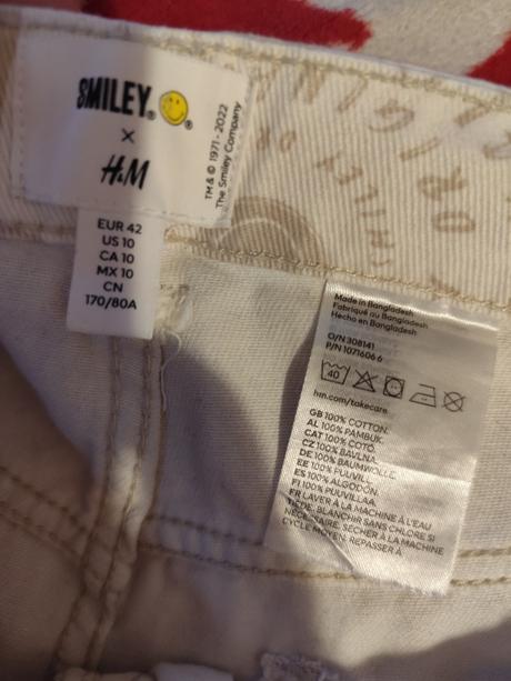 Riflové nohavice, h&m,42