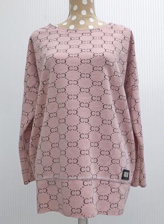 Dámska mikina / tunika v staroružovej, s