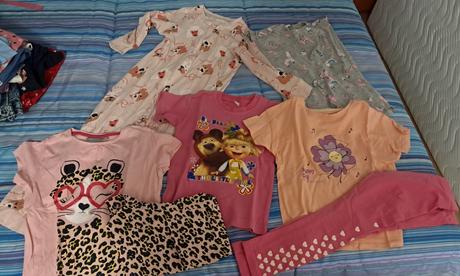 Dievčenský balík oblečenia 104-122 s aktovkou, 104–116