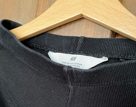 Vrúbkované legíny h&m 140, h&m,140