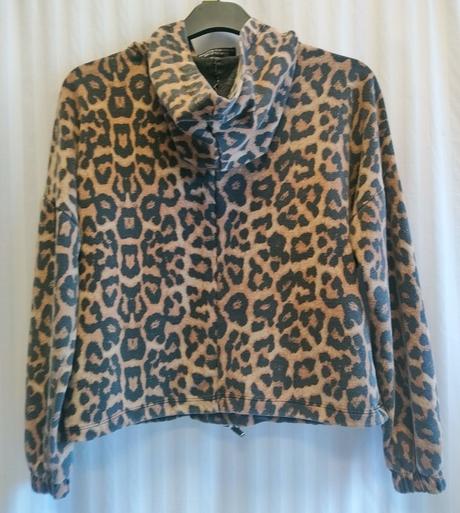 Crop tigrovaná mikina klokanka, favori, l, l