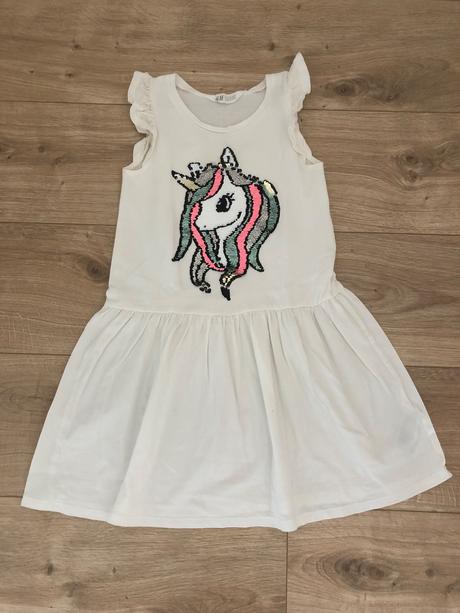 Šaty jednorožec, h&m,122