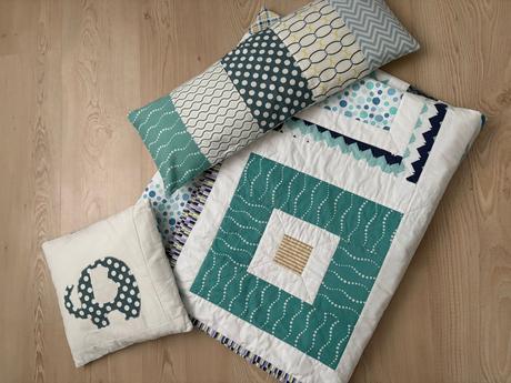 Obojstranny patchwork prehoz na detsku postel, 