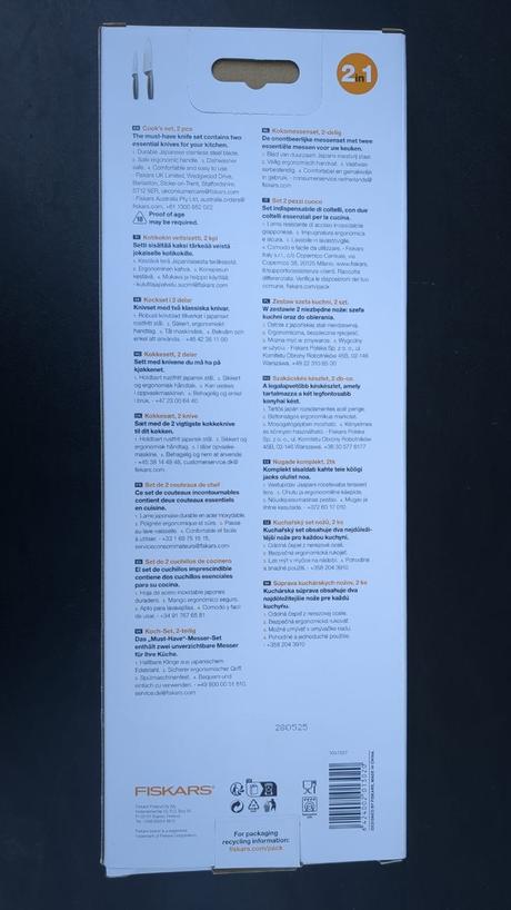 Sada 2ks kuchárskych nožov fiskars functional form, 