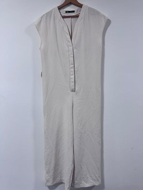 Zara krémových elegantný overal veľ xs, zara,xs