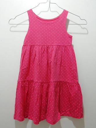 Bodkované bavlnené letné šaty, h&m,104