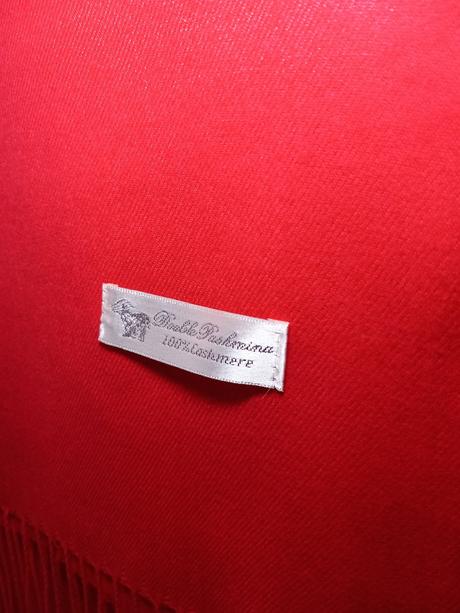 Červená kašmírová šatka/šál/pashmina, 