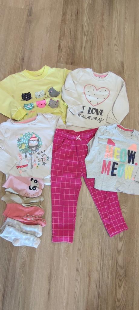 Balík dievčenských veci tričká mikiny nohavice 98, 86–98