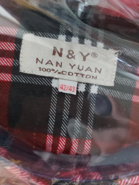 Pánska flanelová košeľa s dlhým rukávom 42/43, 42 / 43