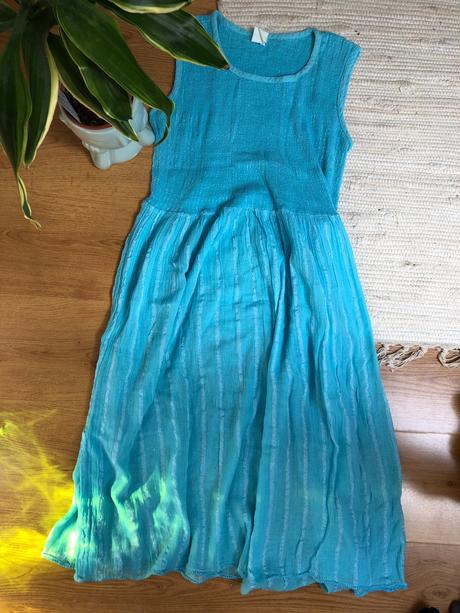 Modré letné šaty, 4xl