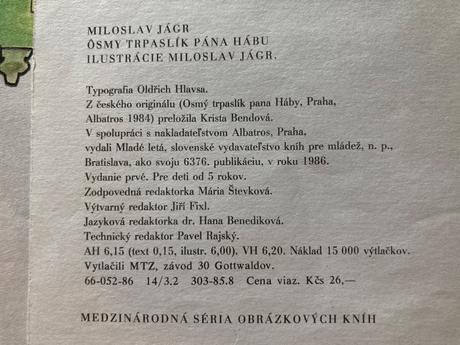 Ôsmy trpaslík pána hábu-prvé vyd.1986, 