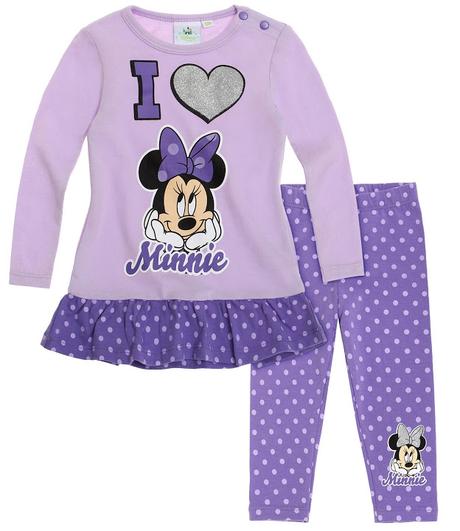 Disney minnie tričko s legínami fialová, disney,92