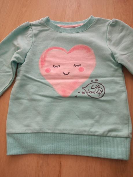 Mätová mikina so srdiečkom, dopodopo,110