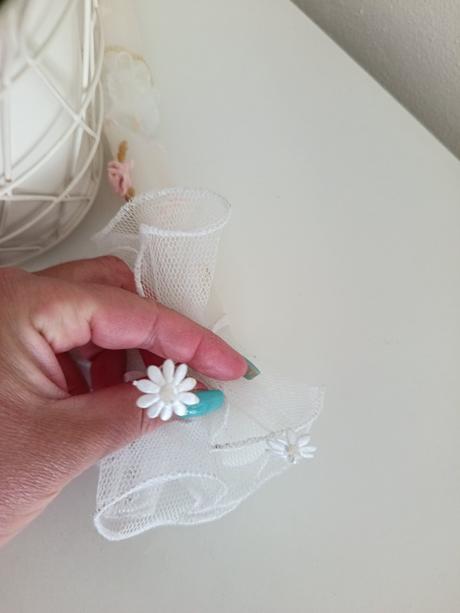 Tylová ozdoba na sviečku plus ochranný kryt,