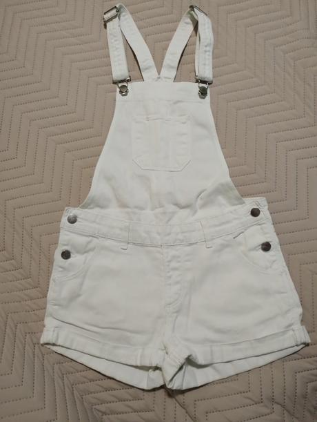 Riflové biele kraťasy dievčenské, 152, h&m,152