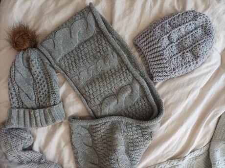 Šál, hand made čiapka, šatka, čiapka sivá, 