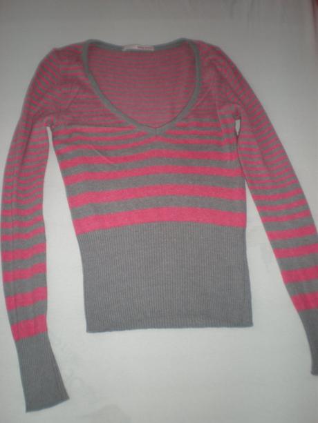 Sivo-ružový svetrík, xs