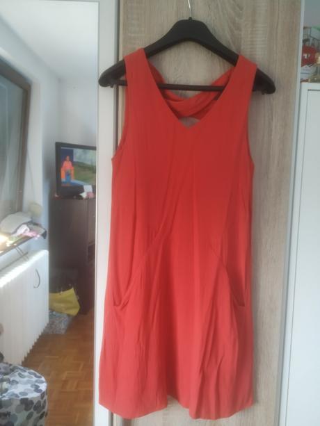 Červené šaty, mango,s