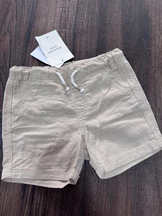 Hm béžové kraťasy nové s visačkou veľ.86, h&m,86
