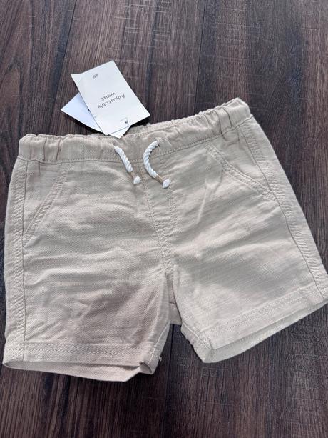 Hm béžové kraťasy nové s visačkou veľ.86, h&m,86