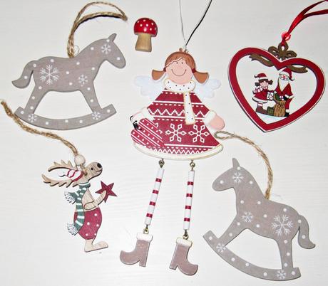 Vianočné dekorácie - sada 6  kusov, 