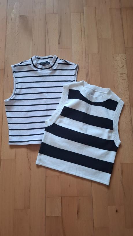 Pruhovane crop topy, mohito,s