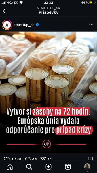 Zásoby 72 hodín - hoax