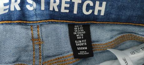 Riflové kraťasy, denim,92