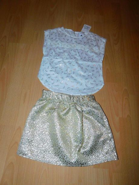 Komplet sukna+blúzka 116-122, palomino,122