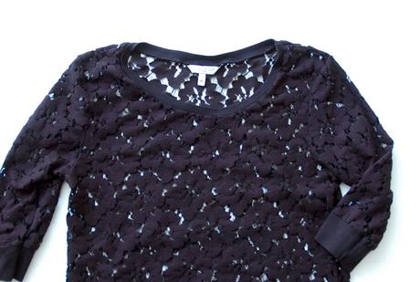 Elegantná čierna čipkovaná blúzka, new look,38