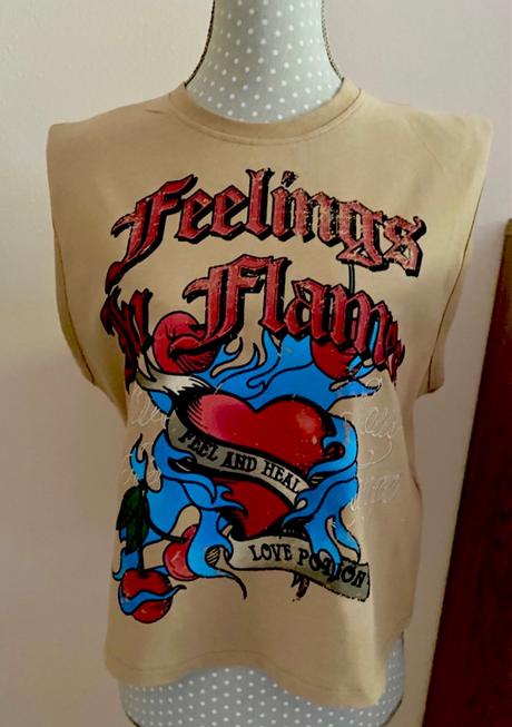 Tričko s vypchávkami, len opraté, bershka,s