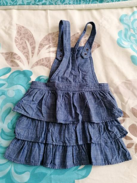 Volánová suknička s trakmi, h&m,110