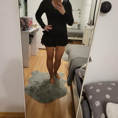 S/m predlzeny aveter lemovany volanom s cipkiu, orsay,m