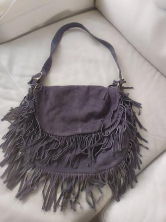 Kozena kabelka  - brusena koza, 