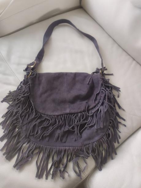 Kozena kabelka  - brusena koza, 