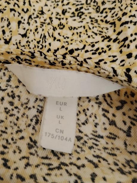 H&m elegantná vzorovaná blúzka krémová, h&m,l