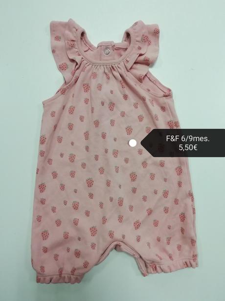 Letný kraťasový overal opaľovačky s jahodami, f&f,74