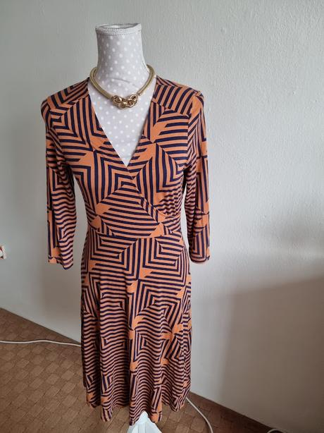 Horčicovo-modré šaty anna field veľ. s, s