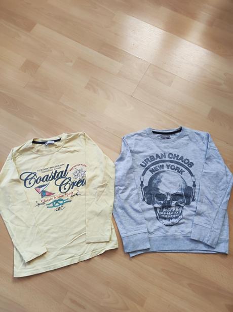 2ks tričká s dlhým rukávom, 128