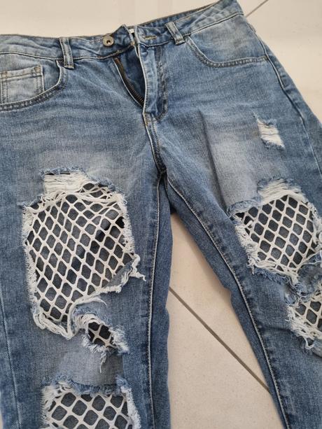 Boyfriend rifle so sieťkou, xs