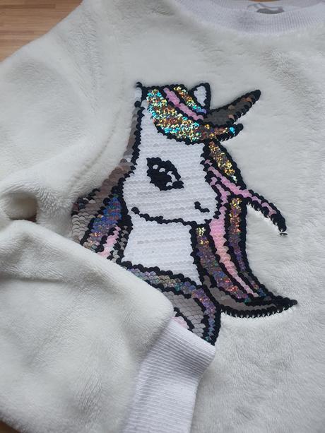 Hunata mikinka s flitrami, h&m,110