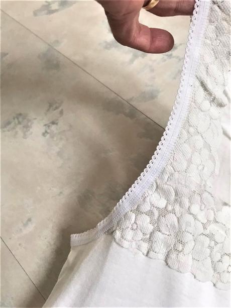 Košielka s elastickou čipkou, l