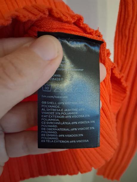 Oranžový top, h&m,s