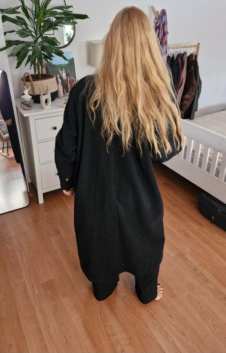 Oversize kabát s vlnou a kašmírom, xxl