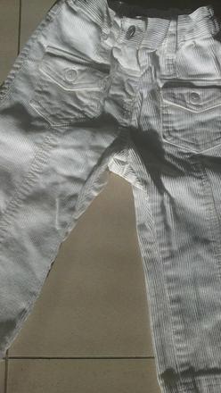 Biele menčestráky,vel.6-12.mes. 68/74, minoti,74