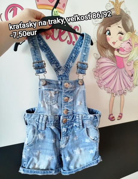 Nádherné kraťasky riflové na traky 86/92, h&m,86